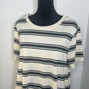 Mossimo Cream &Black Striped T-Shirt Dress Woman’s Size XXL NWT